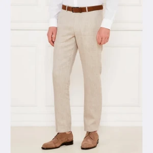 Oscar Jacobson Lniane spodnie Denz | Slim Fit