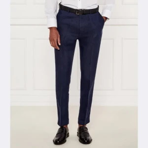 Oscar Jacobson Lniane spodnie Denz | Slim Fit