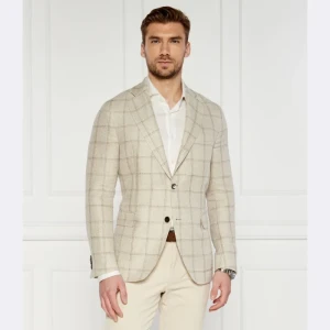 Oscar Jacobson Marynarka Ferry Soft | Regular Fit | z dodatkiem lnu