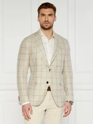 Oscar Jacobson Marynarka Ferry Soft | Regular Fit | z dodatkiem lnu