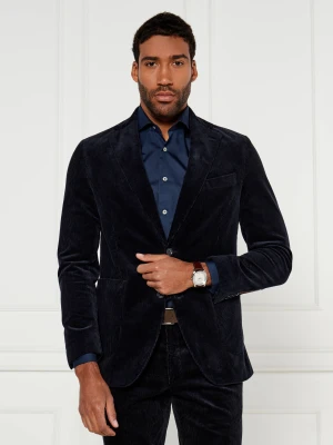 Oscar Jacobson Marynarka | Regular Fit | sztruks granatowy