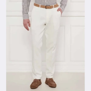 Oscar Jacobson Spodnie Dandy | Slim Fit | z dodatkiem lnu