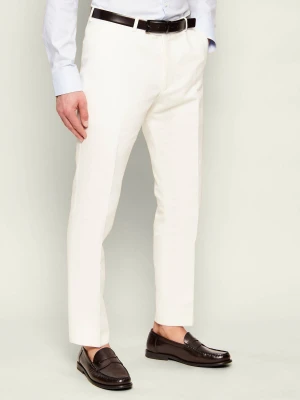 Oscar Jacobson Spodnie Dandy | Slim Fit | z dodatkiem lnu