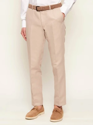Oscar Jacobson Spodnie Dandy | Slim Fit | z dodatkiem lnu