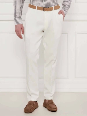 Oscar Jacobson Spodnie Dandy | Slim Fit | z dodatkiem lnu