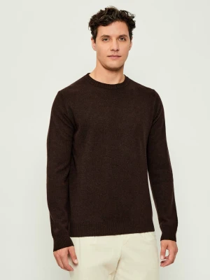 Oscar Jacobson Sweter Valter | Regular Fit | z dodatkiem wełny i kaszmiru brązowy
