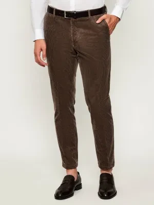 Oscar Jacobson Sztruksowe spodnie Denz | Slim Fit