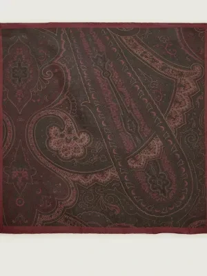 Oscar Jacobson Wełniana poszetka Paisley