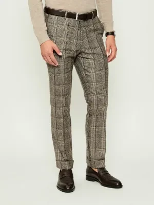 Oscar Jacobson Wełniane spodnie chino Dandy | Regular Fit
