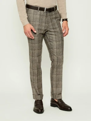 Oscar Jacobson Wełniane spodnie chino Dandy | Regular Fit beżowy