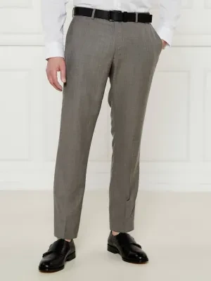 Oscar Jacobson Wełniane spodnie chino Dandy | Slim Fit