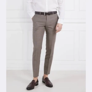 Oscar Jacobson Wełniane spodnie Denz | Slim Fit