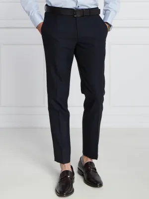 Oscar Jacobson Wełniane spodnie Denz | Slim Fit