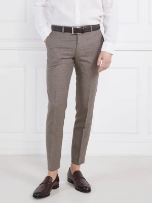 Oscar Jacobson Wełniane spodnie Denz | Slim Fit