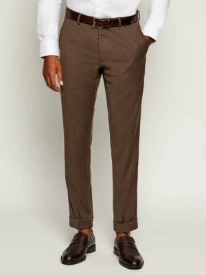 Oscar Jacobson Wełniane spodnie | Slim Fit