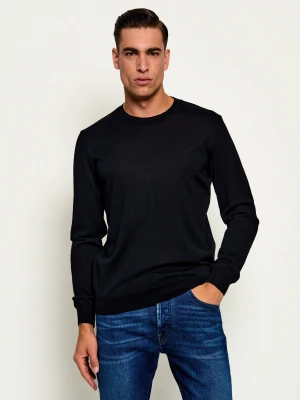 Oscar Jacobson Wełniany sweter Miguel | Regular Fit czarny