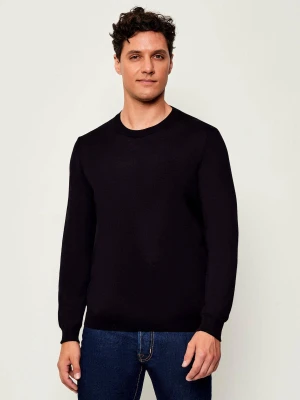 Oscar Jacobson Wełniany sweter Miguel | Regular Fit granatowy