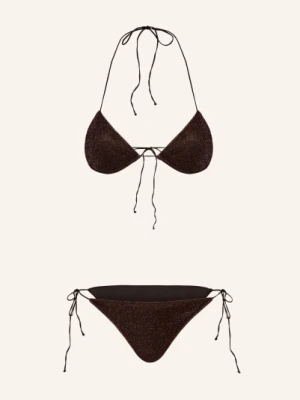Oséree Bikini Trójkątne Lumiere Z Błyszczącą Przędzą braun