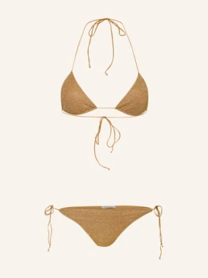 Oséree Bikini Trójkątne Lumiere Z Błyszczącą Przędzą gold
