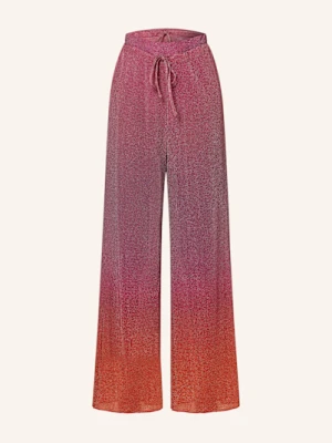 Oséree Spodnie Marlena Lumiere Shade Z Błyszczącą Przędzą pink