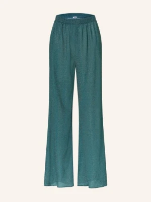 Oséree Spodnie Marlena Lumiere Z Błyszczącą Przędzą blau
