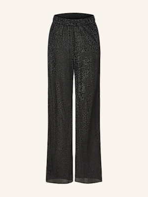 Oséree Spodnie Marlena Lumiere Z Błyszczącą Przędzą schwarz
