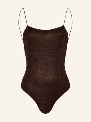 Oséree Strój Kąpielowy Lumiere Maillot Z Błyszczącą Przędzą braun
