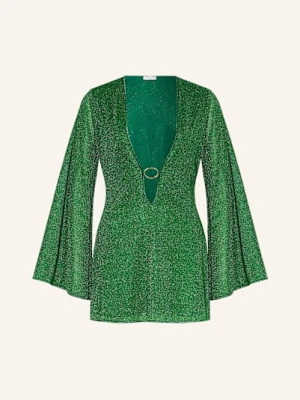 Oséree Sukienka Plażowa Lumiere Z Błyszczącą Przędzą gruen