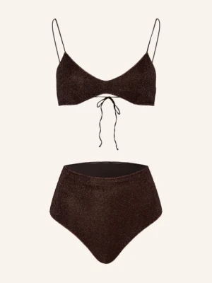 Oséree Trójkątne Bikini Lumiere Z Błyszczącą Nicią braun