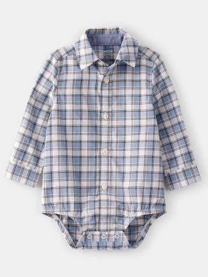 OshKosh Body-koszula w kolorze biało-błękitnym rozmiar: 74