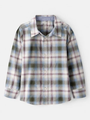 OshKosh Koszula w kolorze kremowo-oliwkowym rozmiar: 104