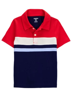 OshKosh Koszulka polo w kolorze granatowo-czerwonym rozmiar: 104