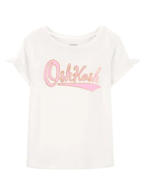 OshKosh Koszulka w kolorze biało-jasnoróżowym rozmiar: 122
