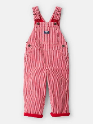 OshKosh Ogrodniczki w kolorze czerwono-białym rozmiar: 98