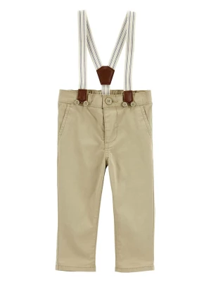 OshKosh Spodnie chino w kolorze beżowym rozmiar: 80