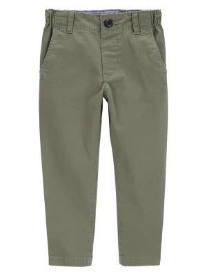 OshKosh Spodnie chino w kolorze zielonym rozmiar: 92