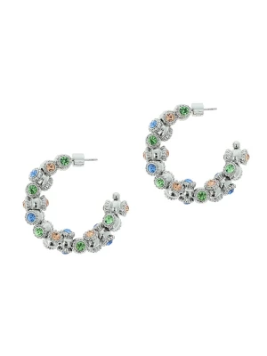 Otazu Kolczyki-półkreole z kryształami Swarovski rozmiar: onesize