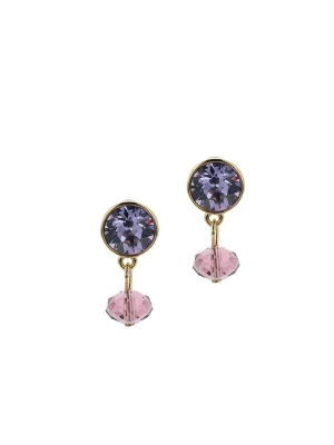 Otazu Pozłacane kolczyki-wkrętki z kryształami Swarovski rozmiar: onesize