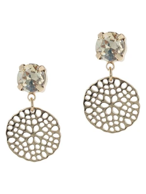 Otazu Pozłacane kolczyki-wkrętki z kryształami Swarovski rozmiar: onesize