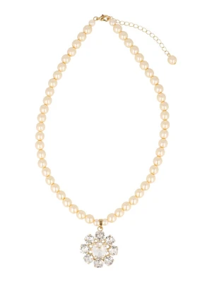 Otazu Pozłacany naszyjnik z perełkami Swarovski - dł. 46 cm rozmiar: onesize