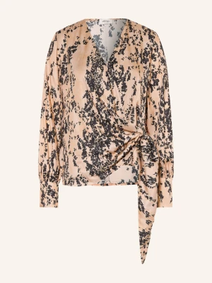 Ottod'ame Bluzka Kopertowa beige