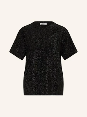 Ottod'ame Dzianinowa Koszulka Z Błyszczącą Przędzą schwarz