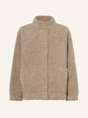 Ottod'ame Kurtka Z Futerkiem Typu Teddy beige JASNOBRĄZOWY