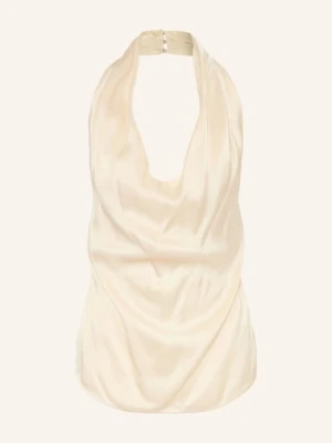 Ottod'ame Satynowa Bluzka beige