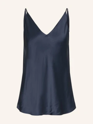 Ottod'ame Satynowa Bluzka blau