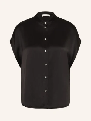 Ottod'ame Satynowa Bluzka schwarz