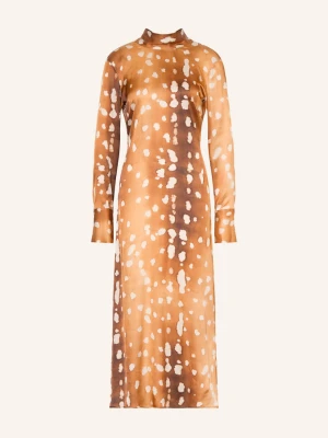 Ottod'ame Satynowa Sukienka beige