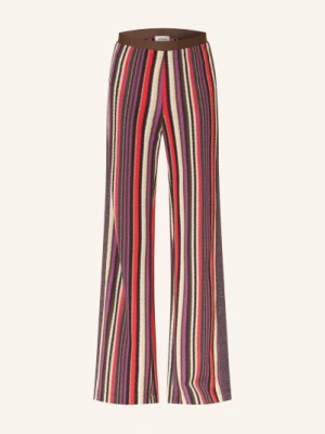 Ottod'ame Spodnie Z Dzianiny Z Błyszczącą Przędzą beige