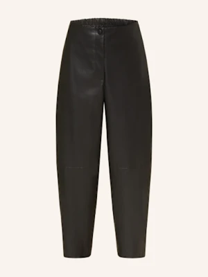 Ottod'ame Spodnie Z Imitacji Skóry schwarz