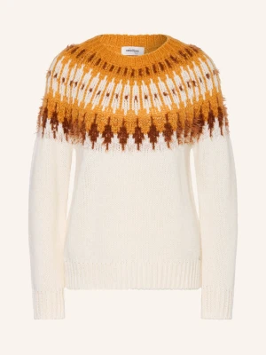 Ottod'ame Sweter Z Błyszczącą Przędzą beige
